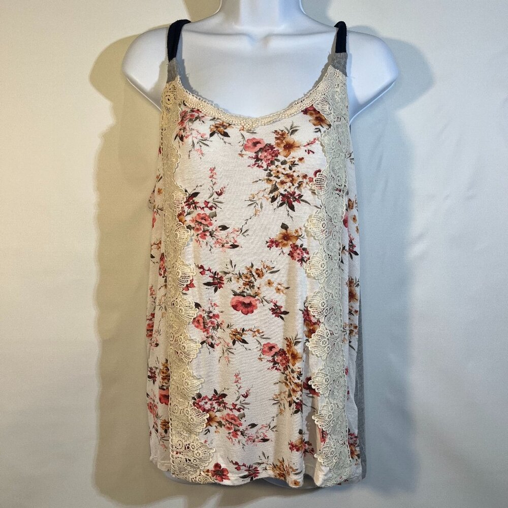 Maurices Floral Lace Tank Top